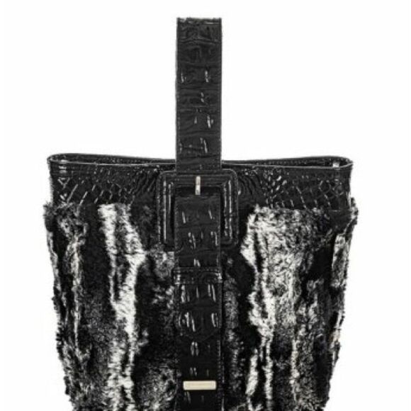 NWT | BRAHMIN Black Faith 3 in 1 Wichita Wristlet Crossbody Handbag Fur Bag - Picture 15 of 15